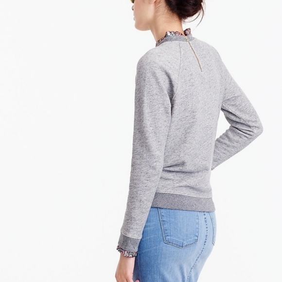 J.CREW Metallic Ruffleneck Sweatshirt - Picture 3 of 12